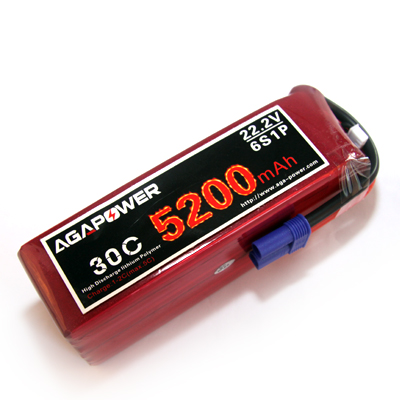 5200mAh 22.2V 30C battery for helicopters