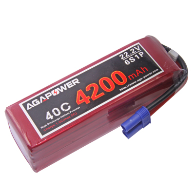 AGA Power 4200mah 40C 6S rc heli battery