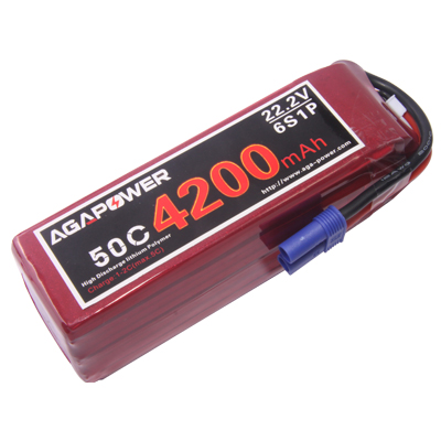 RC lipo battery 4200mAh 50C 22.2V for 600 size helicopter