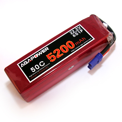 6S 50C 5200mAh Lipo battery for 700size helicopter