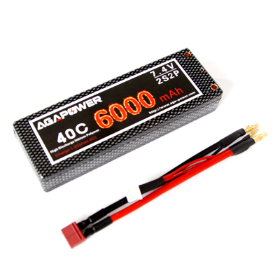40c 6000mAh 2s 2p lipo battery