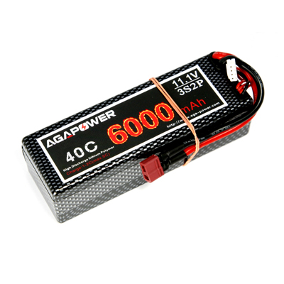 Hard case lipo 6000mAh 40c 11.1v 2p