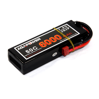 lipo battery 6000mah 7.4v 2p 50c