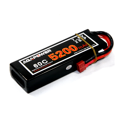 60c 5200mah 7.4v 2p rc lipo