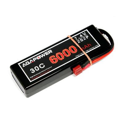 7.4v 2p 30c 6000mah lipo battery for rc cars