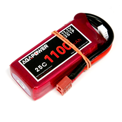 Hot Sale AGA 1100mAh 25C 11.1v lipo battery